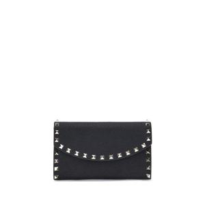 발렌티노 가라바니 락스터드 체인 장지갑 7W2P0AR6VSH 0NO Black