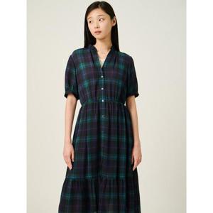 [빈폴레이디스] 타탄체크 폴리 쉬폰 원피스  네이비 (BF5771C03R)