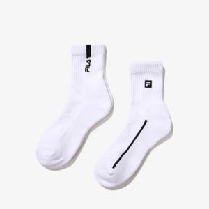 휠라양말 KQC FS3SCG1182X-WHI 쿠셔닝 중목양말 2매입