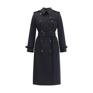 버버리 롱 캐시미어 켄징턴 트렌치코트 8111566 A1189 Black