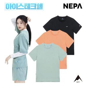 [네파] 여성 아이스테크쉘-V 반팔 우븐 라운드티셔츠 7K45334