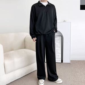 GTT K101-K790M 남자오버핏맨투맨와이드트레이닝세트 맨투맨 집업 집업맨투맨 오버핏 오버핏티셔츠 반집업 트레이닝 트레이닝세트 맨투맨세트 와이드바지세트