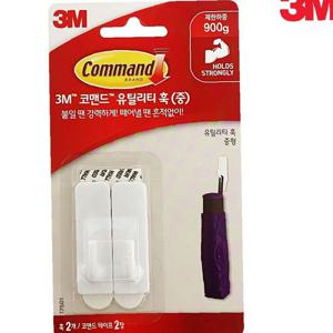 3M 코맨드 유틸리티 훅(중2p 17501)벽면후크 소품걸이