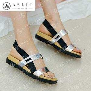 [애슬릿] 여성 투 스트랩 슬링백 통굽 오버솔 샌들 4cm