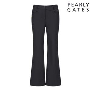 파리게이츠 (521E3PT101BK) 여성 솔리드 밴딩 세미 부츠컷 팬츠