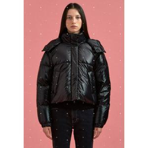 [플랙진]디테쳐블 후드 크롭 다운 점퍼(PWTH4DJL50W)