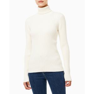 [캘빈클라인 진]여성 CK 터틀넥 풀오버 목 폴라 니트 스웨터 아이보리 (J224945-YBI)