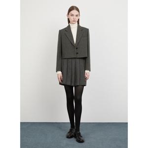 [시스티나]크롭 헤링본 싱글 셋업 자켓 AWWJKO41710