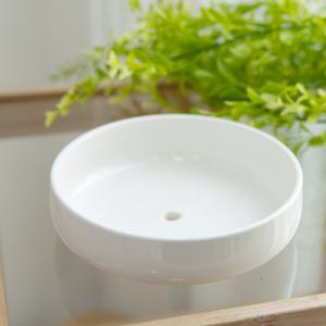 화이트원형수반 16x4cm 인테리어 장식 소품 FPOTFT