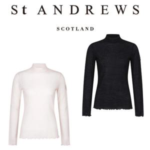 [세인트 앤드류스] 여성 부클 프릴 헴 긴팔 티셔츠(821E3TI105)