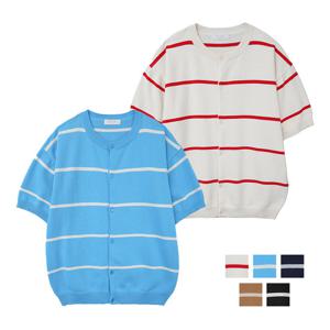 남자 캐주얼 단가라 라운드 코튼 반팔 가디건 DS-CAH-Q357-검정