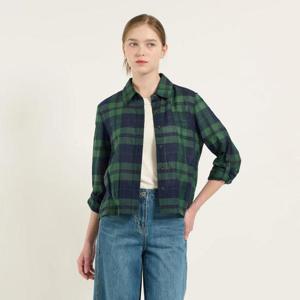 [비씨비지]밑단 터크 밴드 체크셔츠  B5C7B405