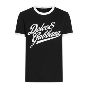돌체앤가바나 로고 프린트 블랙 티셔츠 G8PV1TG7PGC N0000 N000