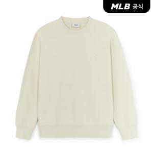 [MLB공식] 25F 베이직 스몰로고 맨투맨 NY (D.Cream) 3AMTB0154