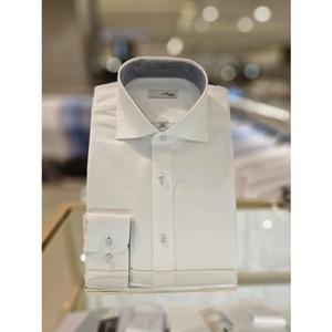 [듀퐁] (SE5FM21LS313SWH) 2025년  슬림핏 면 레이온 혼방 도비 화이트 셔츠