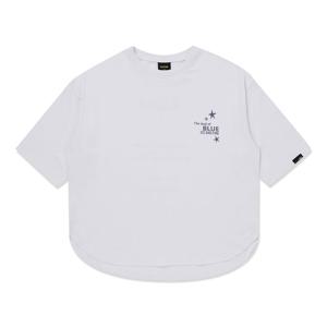 [블루테일]오버핏 화이트 반팔 티셔츠AZG8TS01WT