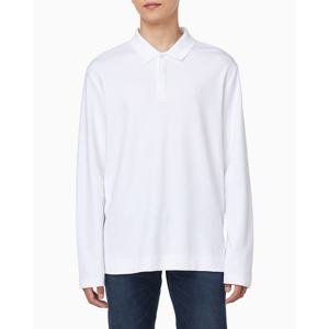 CK진  남성 를래식 핏 럭스 코튼 인터락 폴로 긴팔 티셔츠(4LD233G)