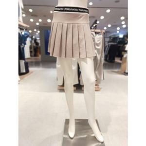 [파리게이츠] 25FW가을 여성 허리 자카드 밴드 플리츠 스커트 (521E3PC205)