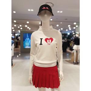 [파리게이츠] 25FW가을 여성 아이 러브 PG 미니후드 니트 (521E3SR204WH)