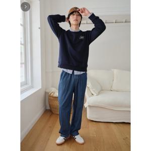 [폴햄]남성 컴포트 턱 와이드 데님 팬츠 PHF3DP1069