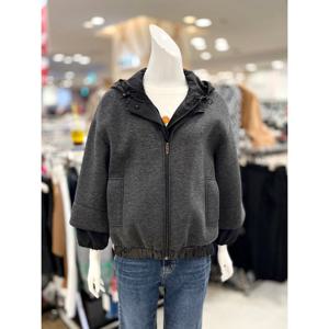 [트리아나]오버핏 후드넥 집업 점퍼형 재킷 TI3GA09_DG