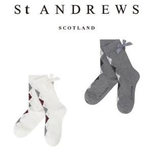 [세인트 앤드류스] 여성 별 심볼 아가일 논슬립 중목 양말(821E3SC255)