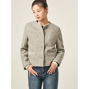 [빈폴레이디스] 니트라이크 라운드넥 재킷  그레이 (BF5911C053)