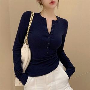 G126890 데일리 슬림라인 단추티셔츠 헨리넥 의류 골지스판