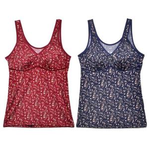 할머니 꽃무늬 노몰드 노와이어 런닝브라