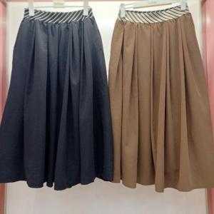 Latium HC06 가을 느낌 허리밴딩 주머니 A라인 플리츠 레젠 핀턱 스커트 T2533sk01