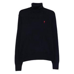 아미 스몰 하트 로고 메리노 울 니트 터틀넥 HKS827001414 MARIN