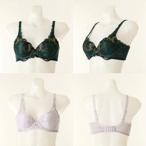 [비너스] 프리미엄 블랙라벨 라일락 메탈릭 자수 브라C컵 VBRB474C