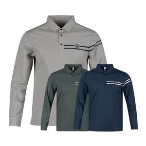 럭스골프 남성 수입 항균 이선 라인 카라 긴팔 티셔츠 OT25A439