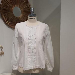 르피타 HC06 러플 단작 블라우스(화이트) L253BBL956