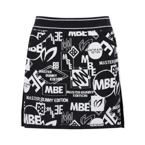 [마스터바니] 여성 배색 로고 패턴 니트 큐롯 스커트 421E3PC391BK