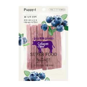 퍼피아이 쫄깃한 한우콜라겐 소프트껌 블루베리 100g