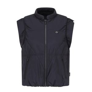 여성 스마일  패치 기모 패딩 베스트 521E3JV201BK