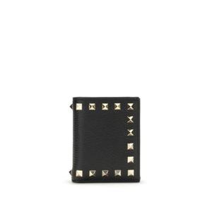 발렌티노 가라바니 락스터드 반지갑 7W0P0AR5VSH 0NO Black