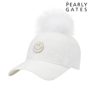 파리게이츠 (521E4CP004) 여성 부클 스마일 폼폼이 퀼팅 볼캡
