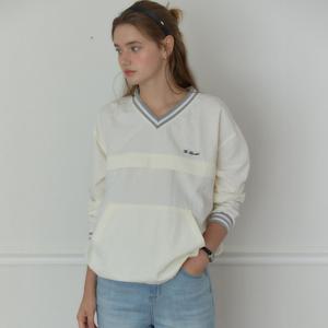 [아워호프] V-neck Anorak Sweatshirt - Ivory [H25FA-TS09-IVO]