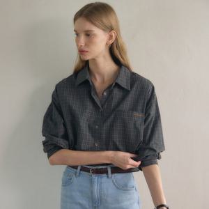 [아워호프] Laura Check Shirt - Dark Green [H25FA-SH02-DBR]