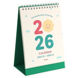 인디고 캘린더 오늘의 온도 탁상 달력 (25년 10월-26년 12월) (버블그린)