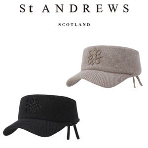 [세인트 앤드류스] 여성 터프팅 별 심볼 리본 니트 썬바이저(821E4CP081)