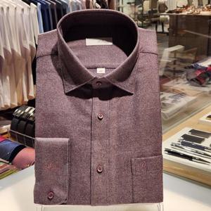 듀퐁셔츠 SE5FM11LS163SPU 비지니스 레이온 혼방 솔리드 일반 핏 셔츠(남방)