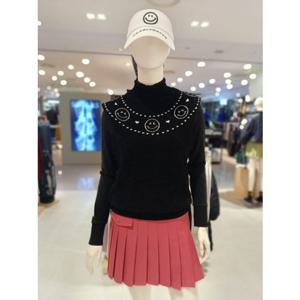 [파리게이츠] 25FW겨울 여성 PG스마일 포인트 방풍조끼 (521E4SV301BK)