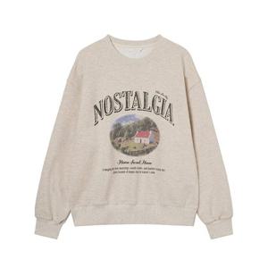 [올리브데올리브] 빈티지 그래픽 스웻 티셔츠 OW5AE8690