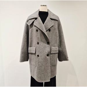 [비지트인뉴욕]래글런 소매 핸드메이드 더블 피코트 VBBHC71