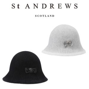 [세인트 앤드류스] 여성 별 심볼 리본 니트 햇(821E4CP095)