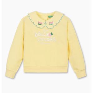 [베네통키즈]25FW-컬러스 카라 맨투맨/QAMT19561