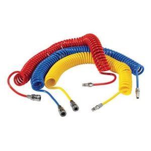 코리아뉴매틱 우레탄 코일 에어 호스 청색 10x6.5x5M 커플링포함  에어 건용